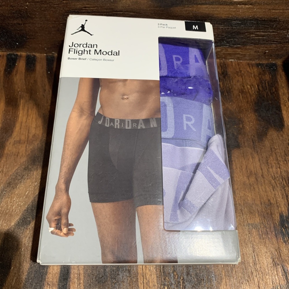 Jordan Flight Modal Men's MEDIUM 3 Pack Boxer Briefs NEW JM0621-P3E